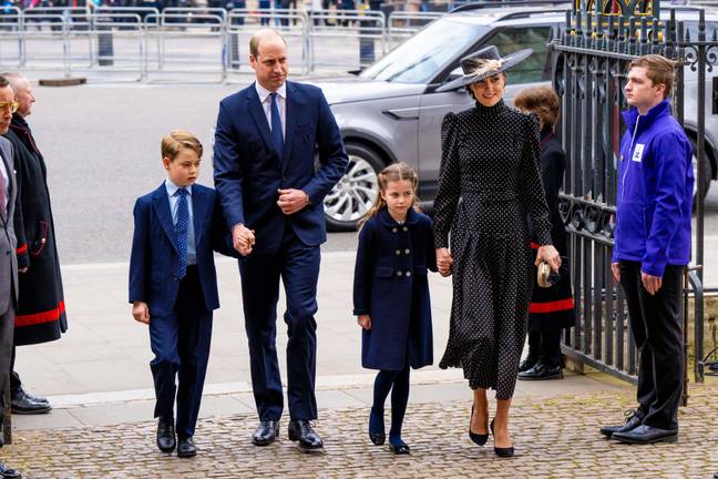 Prince George and Princess Charlotte with their parents. Credit: Alamy / Sipa US 