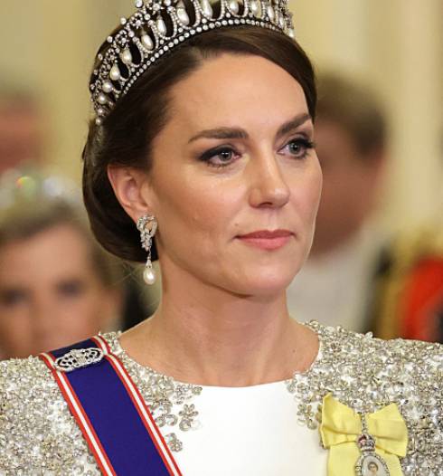 The Princess of Wales could be seen wearing the brooch at the banquet. Credit: PA