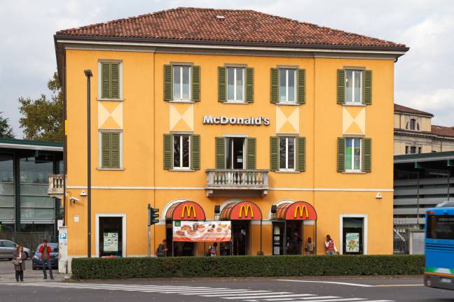 McDonald's restaurants in Italy serve blocks of cheese as part of their menu. (Credit: Alamy)