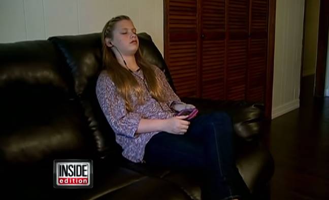 Katelyn could only find relief through music. Credit: YouTube / Inside Edition