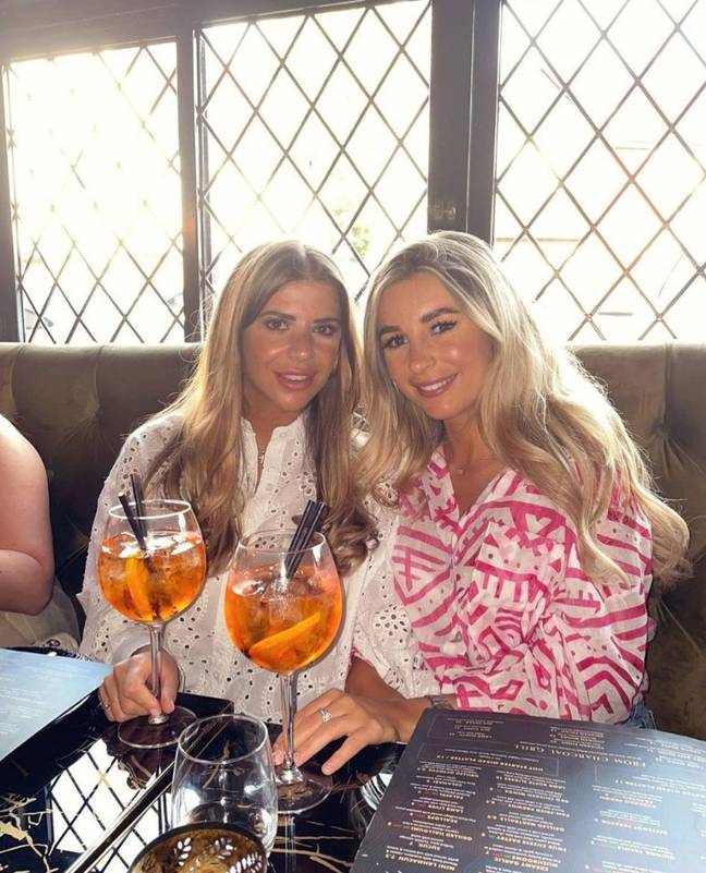 Dani Dyer posted a picture with a friend which drew backlash (Credit: Dani Dyer/Instagram)