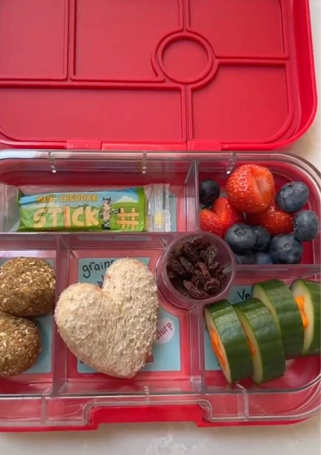 This mum's packed lunch for her toddler had some mixed reactions. Credit: TikTok/@muddlethroughmummy