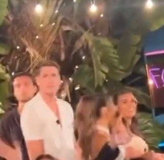 Contestants Will and Jesse looked deflated during Jama's video. Credit: Instagram/Maya Jama