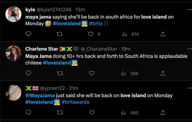 Love Island fans were thrilled with the accidental news. Credit: Twitter