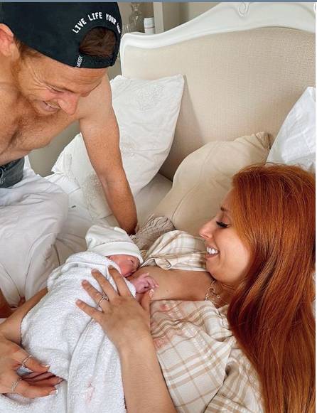 Stacey and Joe have welcomed their baby girl (Credit: Instagram - staceysolomon)