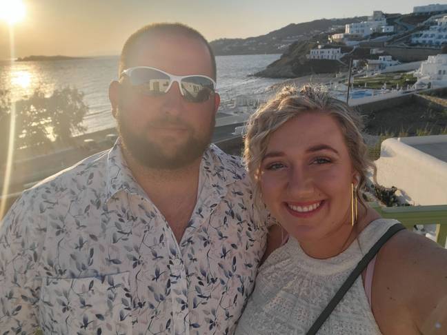 Jessica Yarnall and Adam Hagaun were on holiday in Greece. Credit: Kennedy News and Media