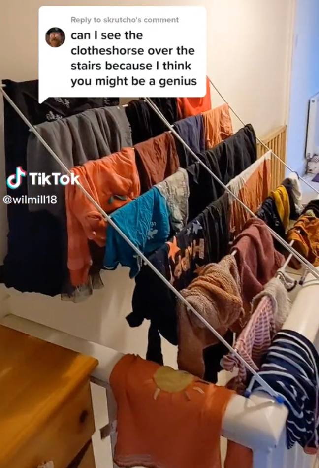 The TikToker shared the trick with followers. Credit: TikTok/@wilmill18