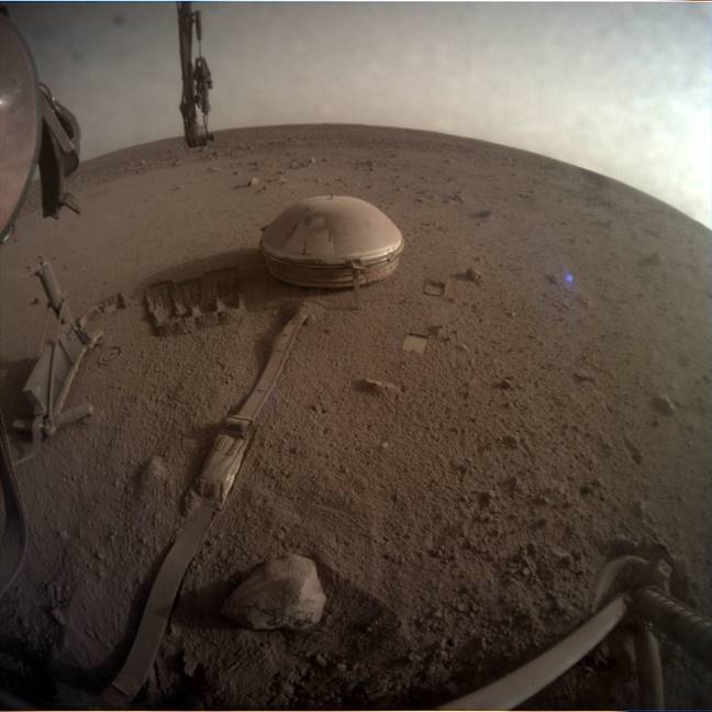 Here's the final image received from NASA's InSight. Credit: Twitter/@NASAInSight