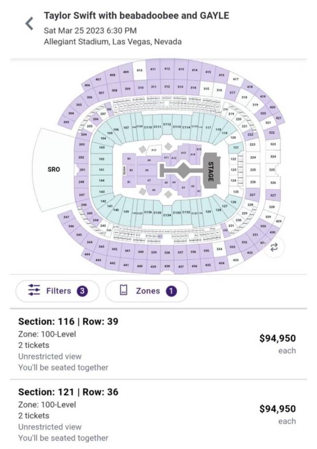 Tickets are being re-sold at extortionate prices. Credit: Twitter/@lilduval