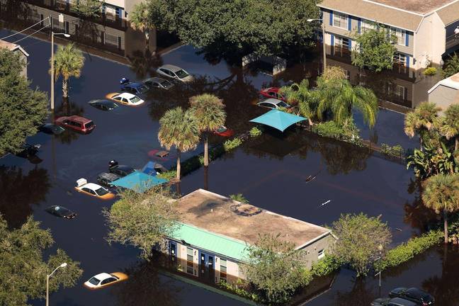 The Place at Alafaya is flooded in the aftermath of Hurricane Ian on Sept. 30, 2022, in Orlando, Florida. Credit: Tribune Content Agency LLC/Alamy Stock Photo