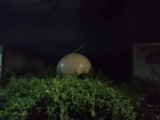 This is an image of the mysterious orb. Credit: Facebook/Isidro Cano