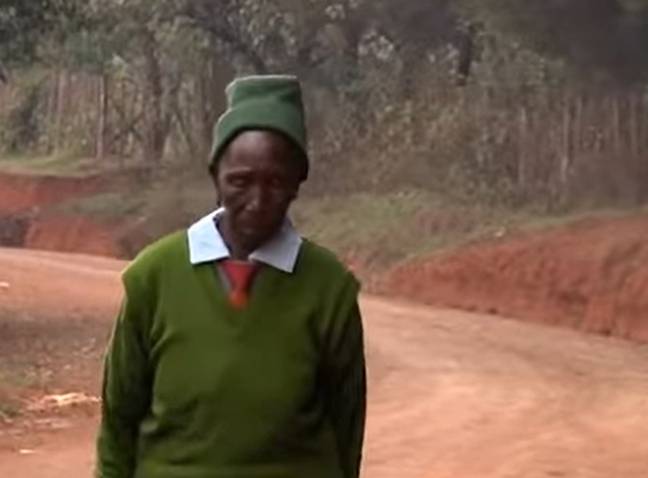 Priscilla Sitienei first went to school in 2010 after working as a midwife for 65 years. Credit: YouTube/africanews