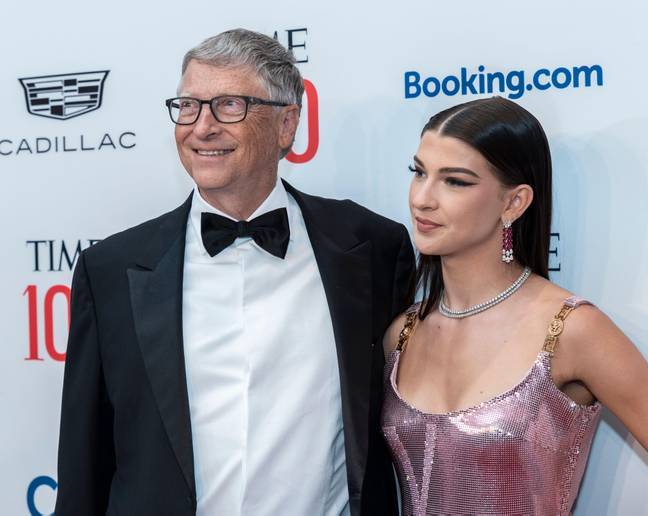 Gates and daughter Phoebe, who won't be in line for a large chunk of his inheritance as most of it's going to charity. Credit: Alamy