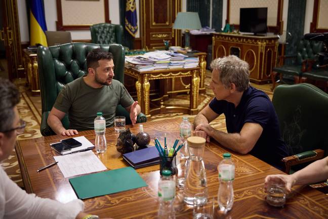 Ben Stiller visited Ukraine and met Volodymyr Zelenskyy. Credit: UPI/Alamy Stock Photo