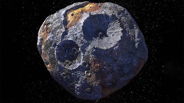 An impression of what the asteroid looks like. Credit: Maxar/ASU/P. Rubin/NASA/JPL-Calt