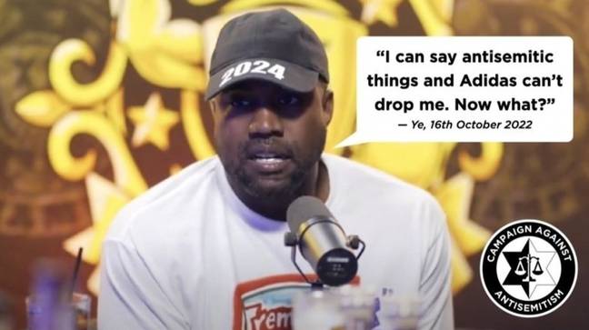 Ye has made subsequent remarks on a podcast. Credit: Drink Champs/Change.org/Campaign Against Antisemitism