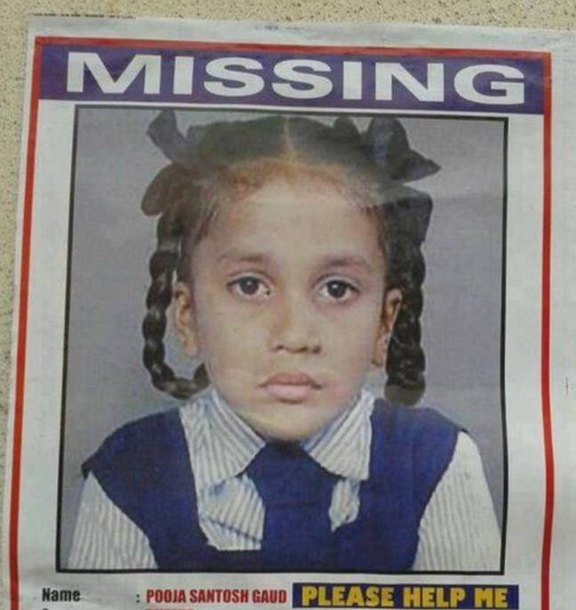Pooja, now 16, disappeared on 22 January 2013 when she was just seven years old. Mumbai Police