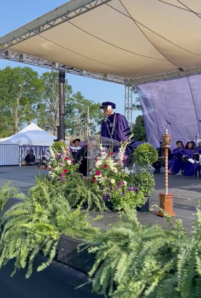 The announcement was made during a graduation ceremony. Credit: Twitter/@WileyCollege