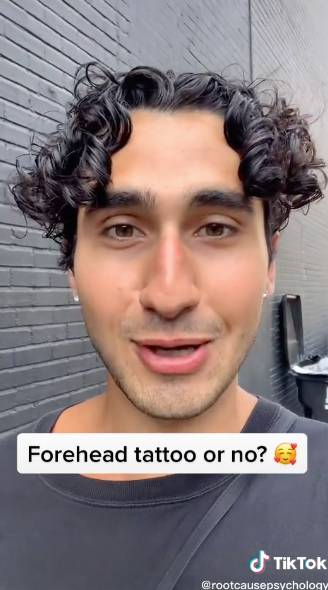 His video did not blow up, but he got inked anyway. Credit: TikTok/@rootcausepsychology