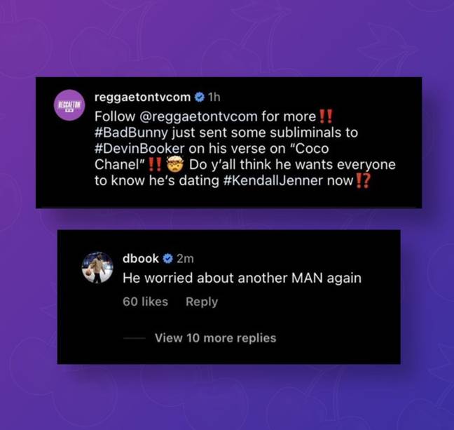 Devin Booker has seemingly responded to being shaded in one of Bad Bunny's songs. Credit: Twitter/ @PopBase