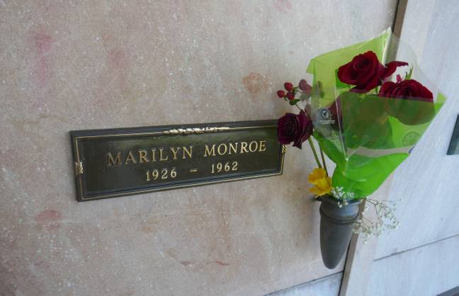 Marilyn Monroe's grave Pierce Brothers Westwood Village Memorial Park. Credit: Barry King / Alamy Stock Photo