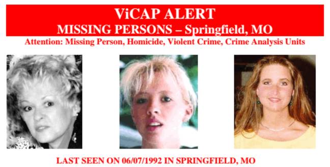 The case of 'The Springfield Three' was not just deemed a missing persons case, foul play was also suspected. Credit: FBI