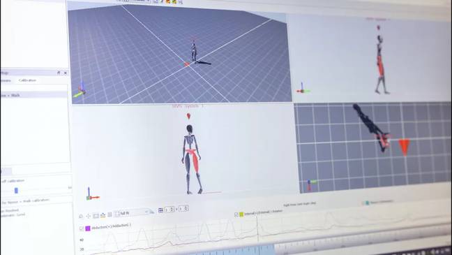 The motion capture technology follows a person's movements and can help if they are suffering from a disease which impairs mobility. Credit: Thomas Angus/Imperial College London