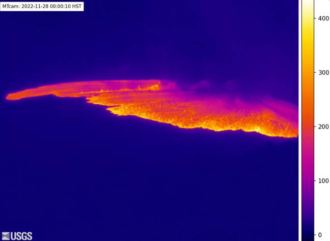 The volcano is currently erupting. Credit: USGS