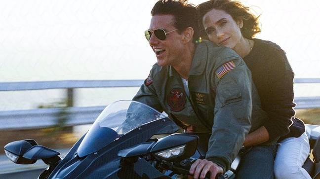 Tom Cruise and Jennifer Connelly in Top Gun: Maverick. Credit: Paramount Pictures