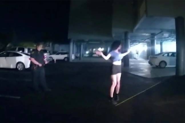 One woman tried to show off her Irish dancing skills. Credit: Pinellas County Sherrif's Office
