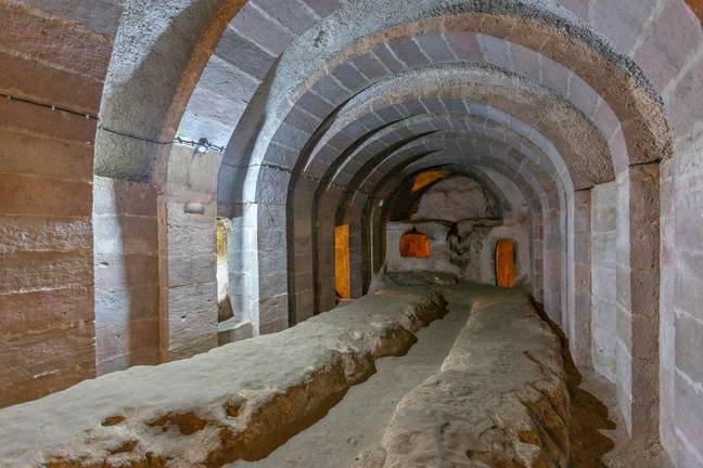 The underground city is now a tourist attraction, though it used to shelter thousands of people from invaders. Credit: MehmetO / Alamy Stock Photo