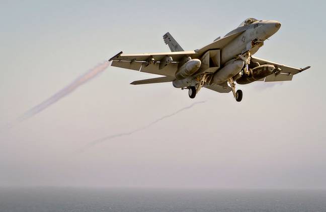 A US Navy F/A-18E Super Hornet fighter aircraft. Credit: Alamy