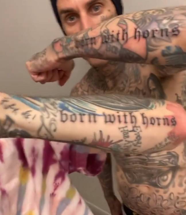 MGK and Travis Barker's matching tattoos (@machinegunkelly/Instagram)