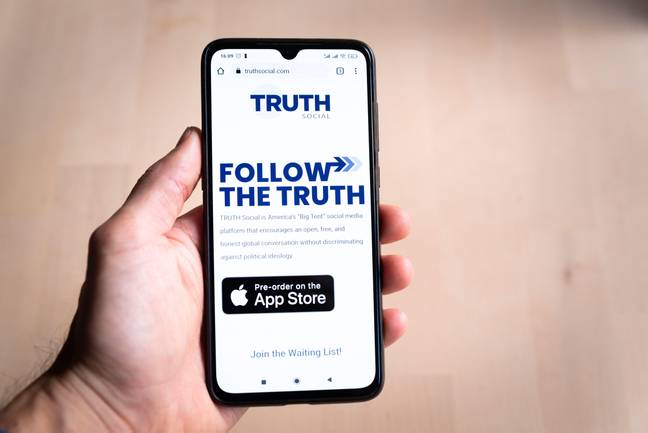 Truth Social app (Alamy)