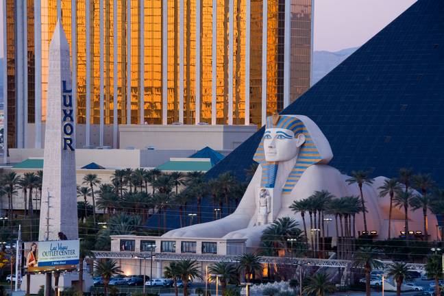 The pipe bomb exploded at the Luxor hotel-casino. Credit: robertharding / Alamy Stock Photo