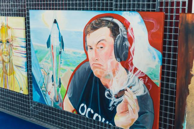 People have used the viral clip of Musk smoking weed for artistic inspiration. Credit:  Jacek Makowicz / Alamy Stock Photo
