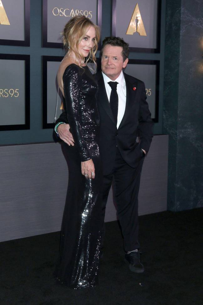 Tracy Pollan and Michael J Fox arrive at The Academy of Motion Picture Arts and Sciences 13th Governors Awards. Credit: Everett Collection Inc / Alamy