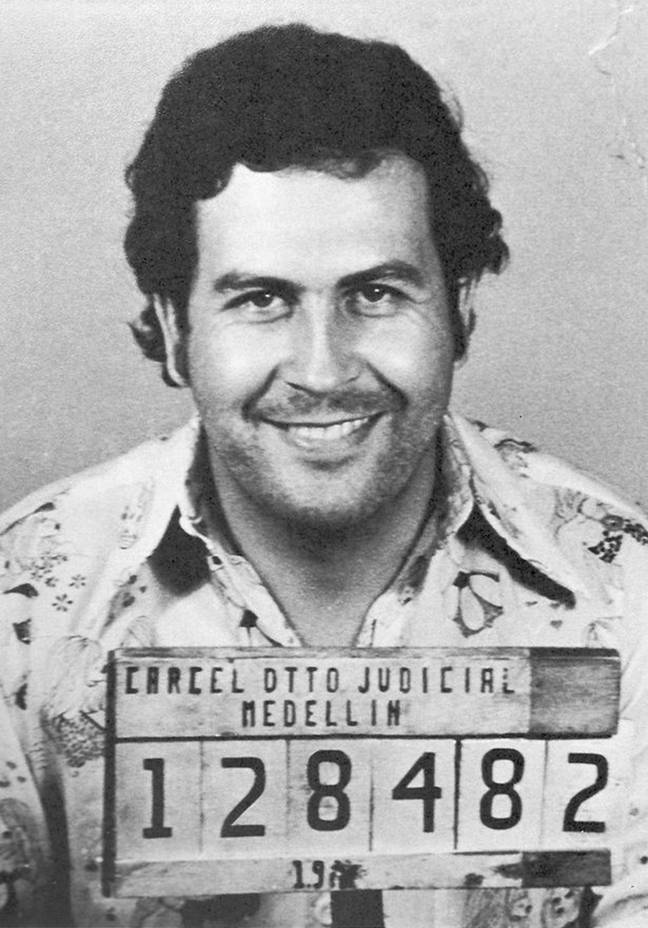 Pablo Escobar's mugshot, taken in 1976. Credit: Colombian National Police