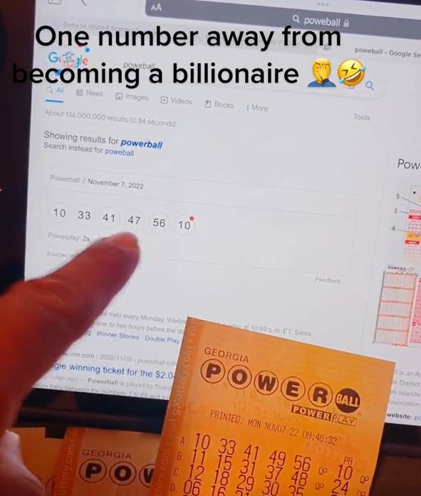 This guy was only one number away from a $2 billion jackpot. Credit: TikTok/@nicholascarrillo1
