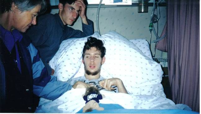 Martin Pistorius in hospital. Credit: Supplied