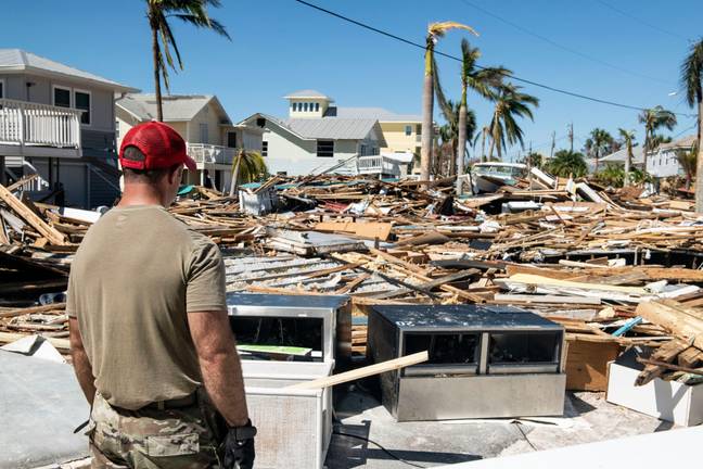 A major rebuild operation is needed following Hurricane Ian. Credit: APFootage/Alamy 