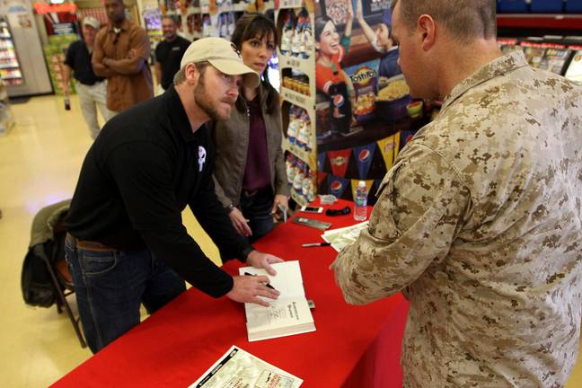 Chris Kyle's book, American Sniper, became a best seller and was later turned into a movie. Credit: PJF Military Collection/Alamy Stock Photo