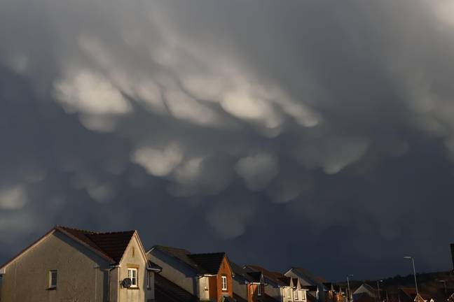 The cloud formations have been compared to 'God blowing vape bubbles'. Credit: Alamy