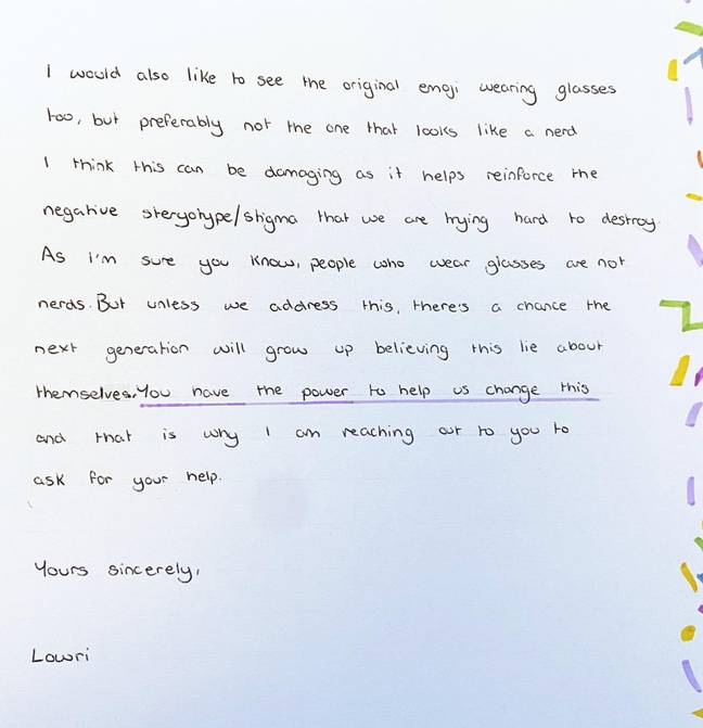 Lowri tagged Apple, Facebook and Google in her social media post of her letter. Credit: @lowri_may_moore/ Instagram