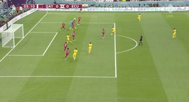 People weren't thrilled with the offside decision and suspected some foul play. Credit: NPO Live 