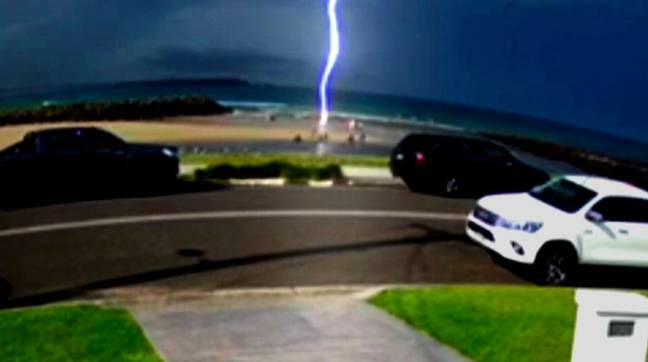 The shocking moment was caught on video. Credit: Nine News