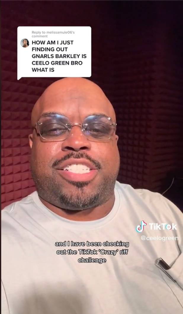 CeeLo Green jumped on TikTok to check out the 'Crazy' challenge. Credit: @ceelogreen / TikTok