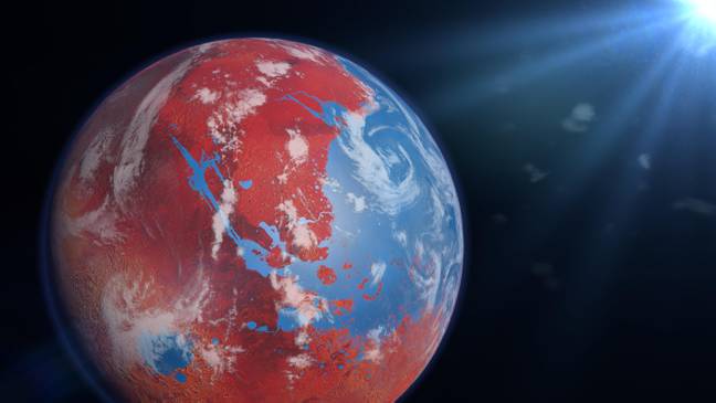 What an ancient Mars may have looked like with surface water. Credit: dotted zebra / Alamy 