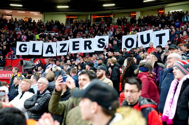 Protests against the Glazers have become regular at Old Trafford. Image: Alamy