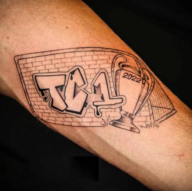 Courtois' tattoo. (Image Credit: Thibaut Courtois/Instagram)